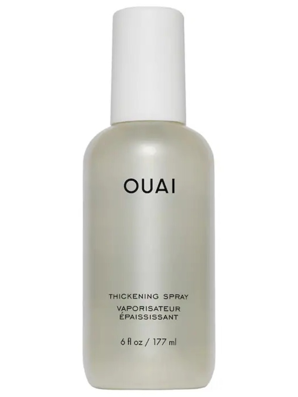 OUAI Thickening Spray in Sage Green and White